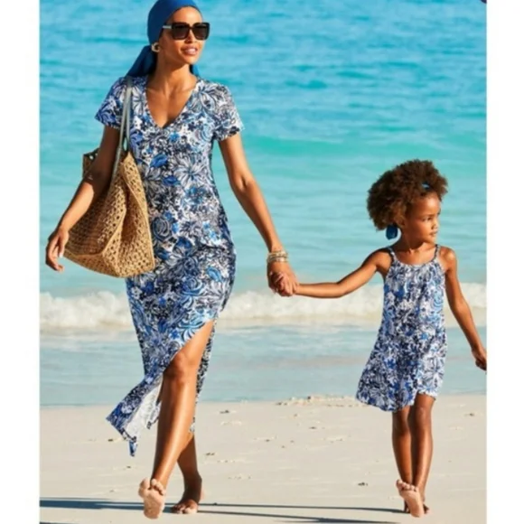 Lilly Pulitzer Etta Maxi Dress in Low Tide Navy Pandarama Sz Medium NWOT - Picture 5 of 13